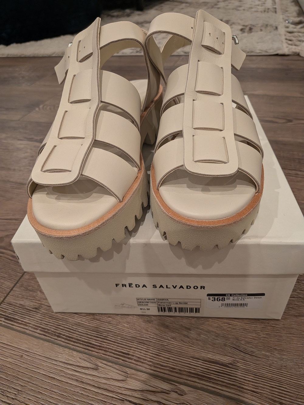 Freda Salvador Darya Cream Fisherman Platform Sandals